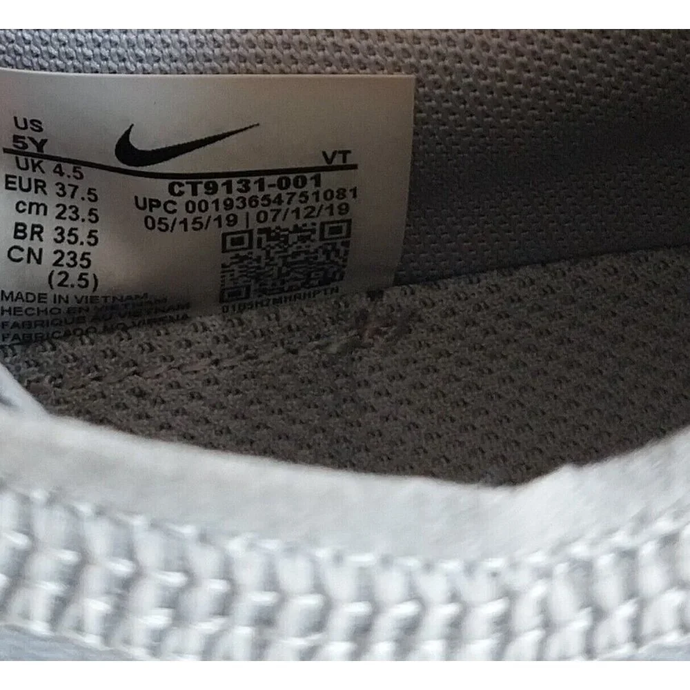 Nike Air VaporMax 2019 Wolf Grey GS 5Y Women's 6.5